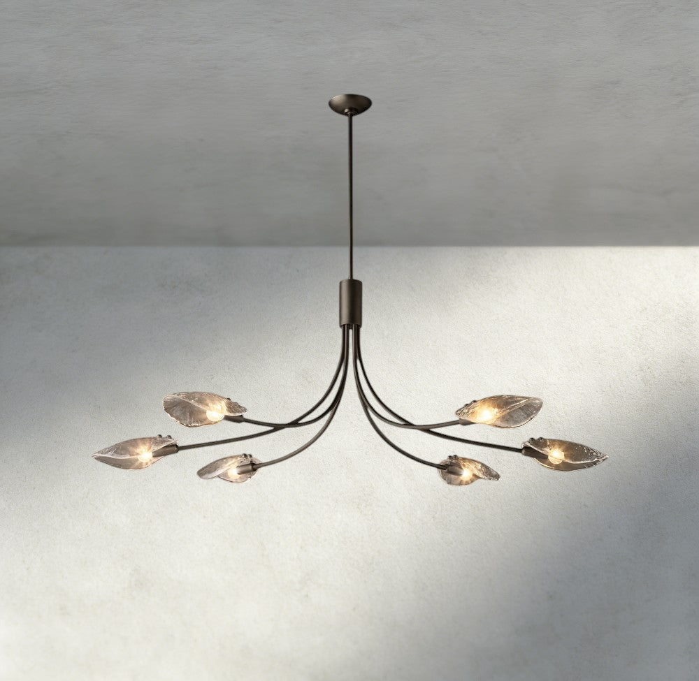Shell Clear Glass Chandelier-Chandelier-Jecanoli