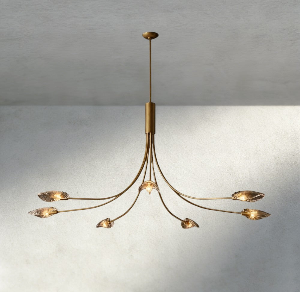 Shell Smoke Glass Chandelier-Chandelier-Jecanoli