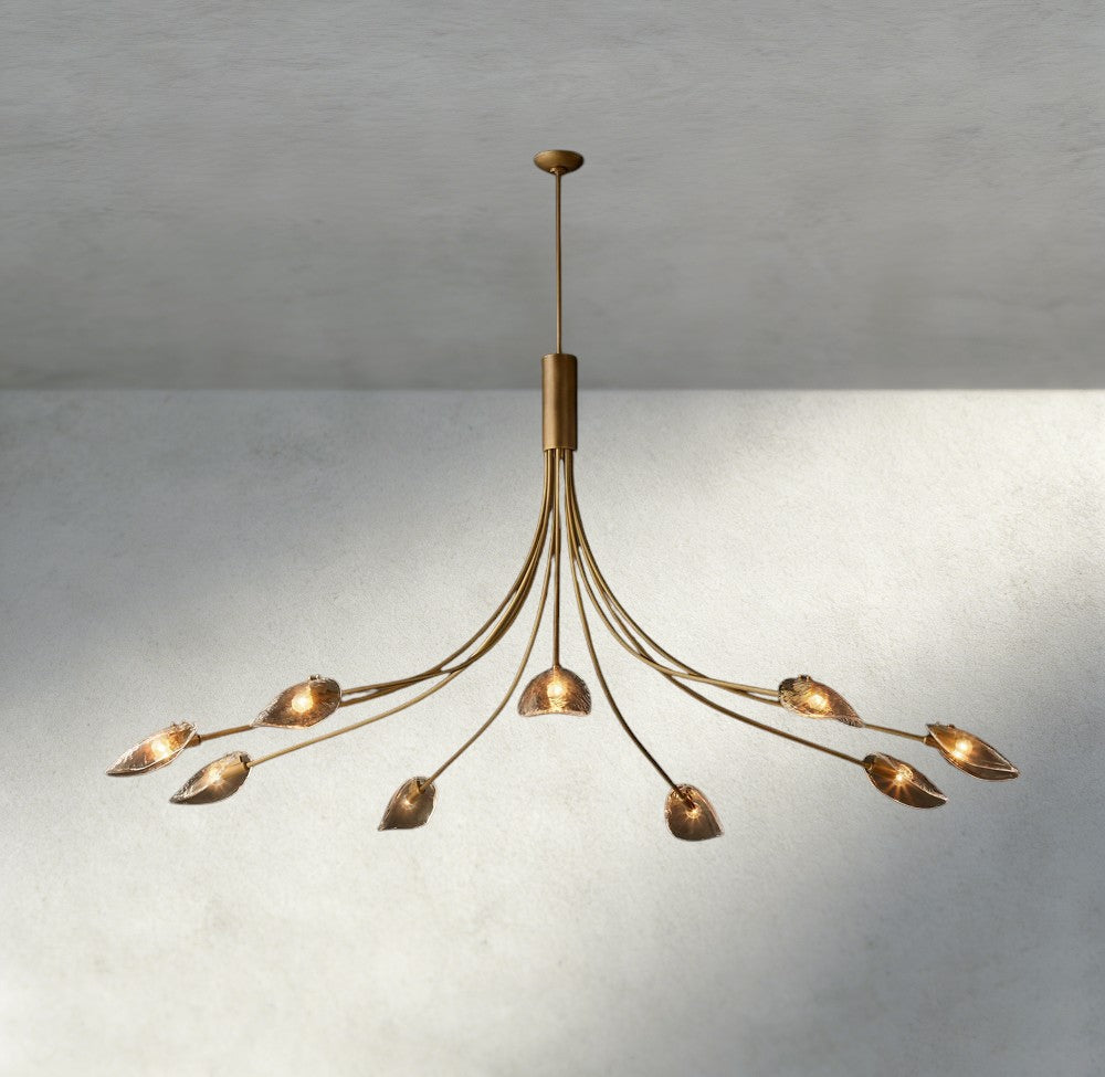 Shell Smoke Glass Chandelier-Chandelier-Jecanoli
