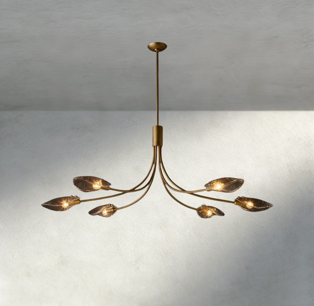 Shell Smoke Glass Chandelier-Chandelier-Jecanoli