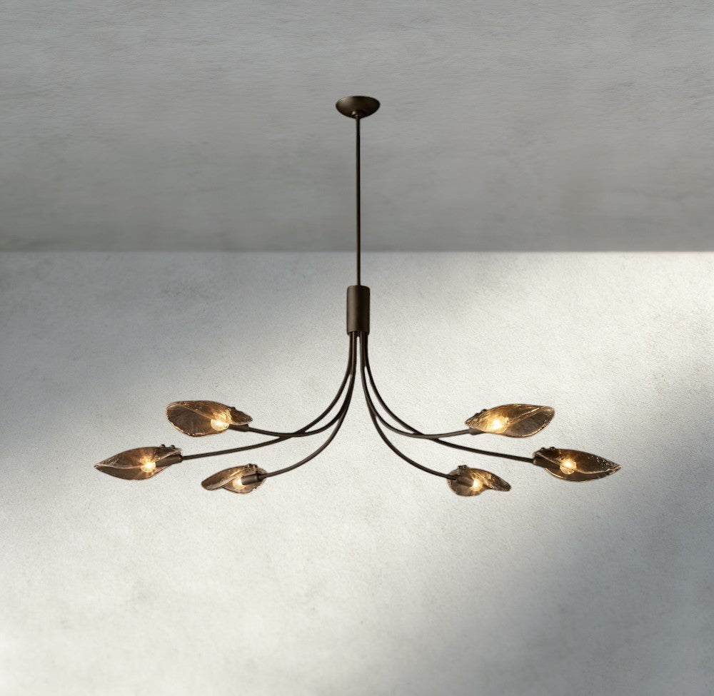 Shell Smoke Glass Chandelier-Chandelier-Jecanoli