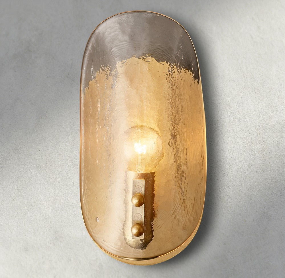 Shell Smoke Glass Sconce-Wall Sconce-Jecanoli