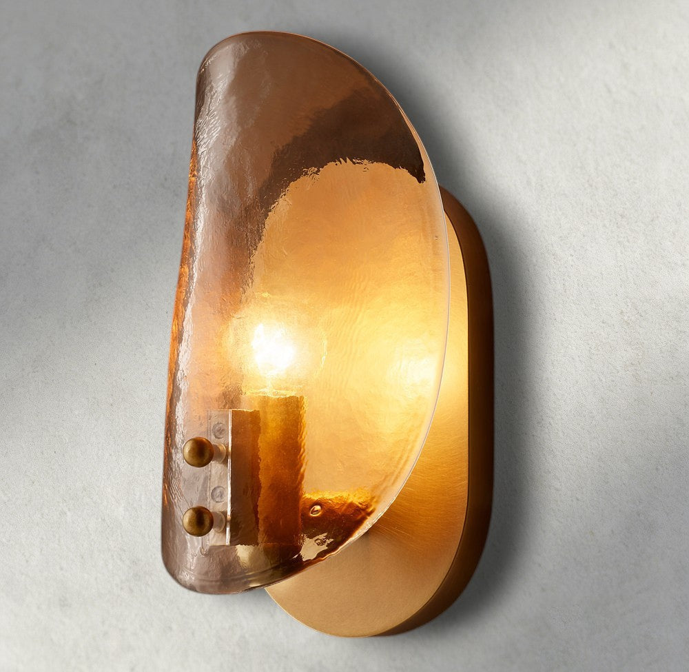 Shell Smoke Glass Sconce-Wall Sconce-Jecanoli