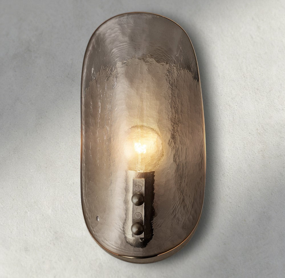 Shell Smoke Glass Sconce-Wall Sconce-Jecanoli