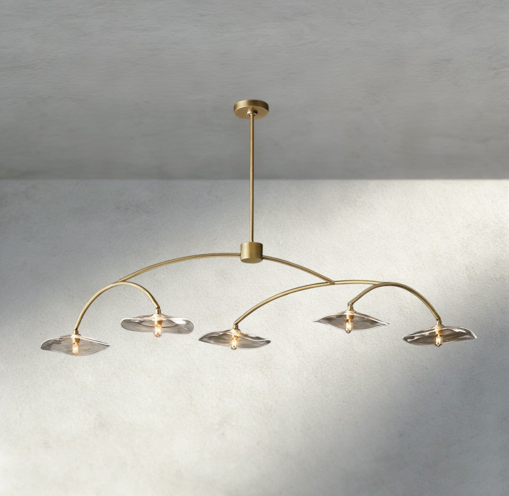 Lily Clear Glass Linear Chandelier-Chandelier-Jecanoli