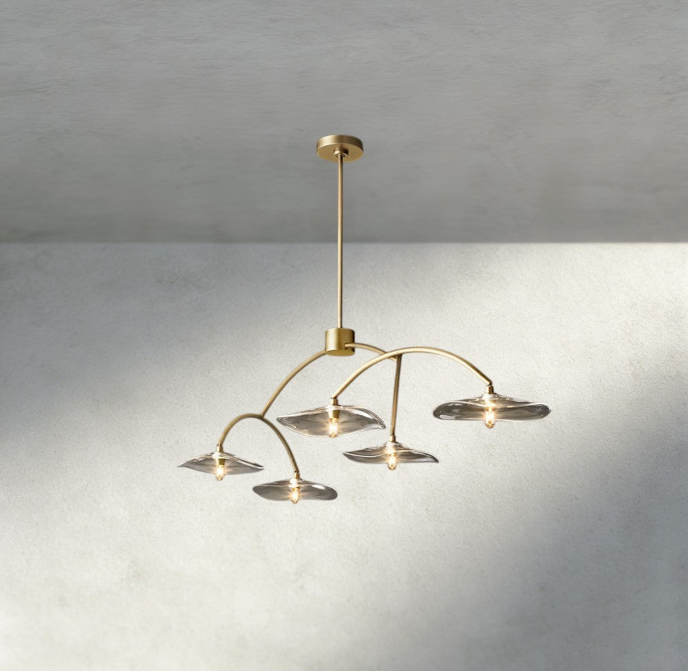 Lily Clear Glass Linear Chandelier-Chandelier-Jecanoli