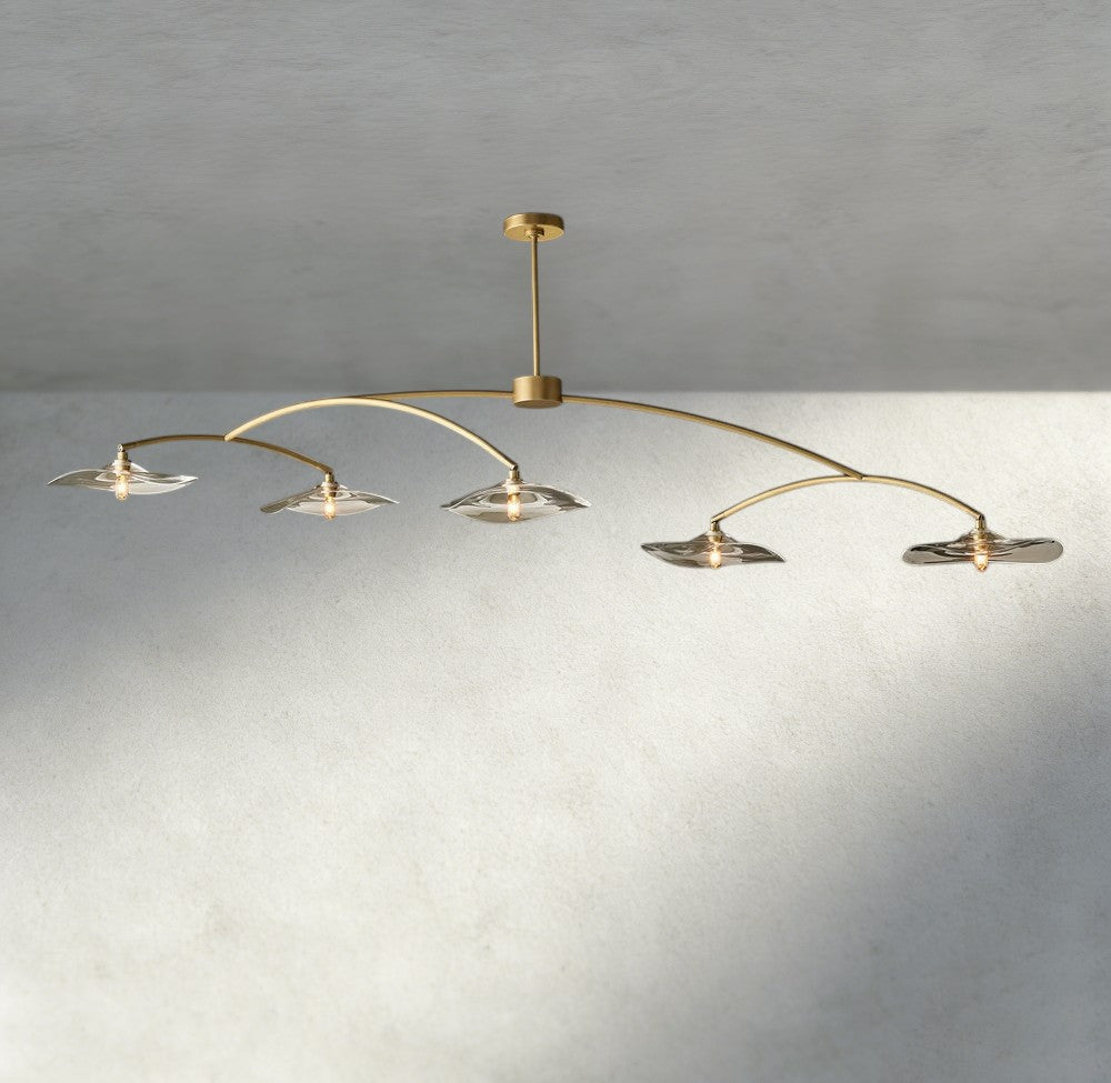 Lily Clear Glass Linear Chandelier-Chandelier-Jecanoli