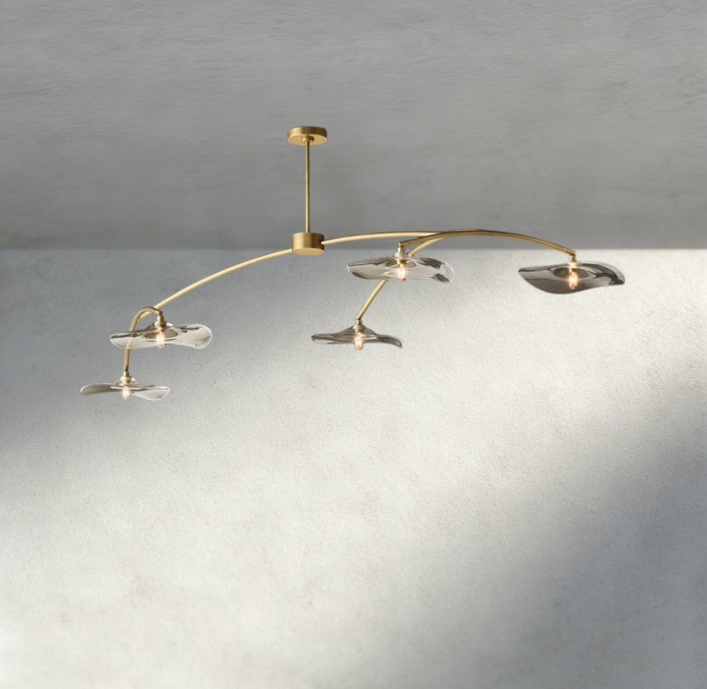 Lily Clear Glass Linear Chandelier-Chandelier-Jecanoli