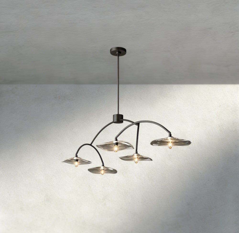 Lily Clear Glass Linear Chandelier-Chandelier-Jecanoli
