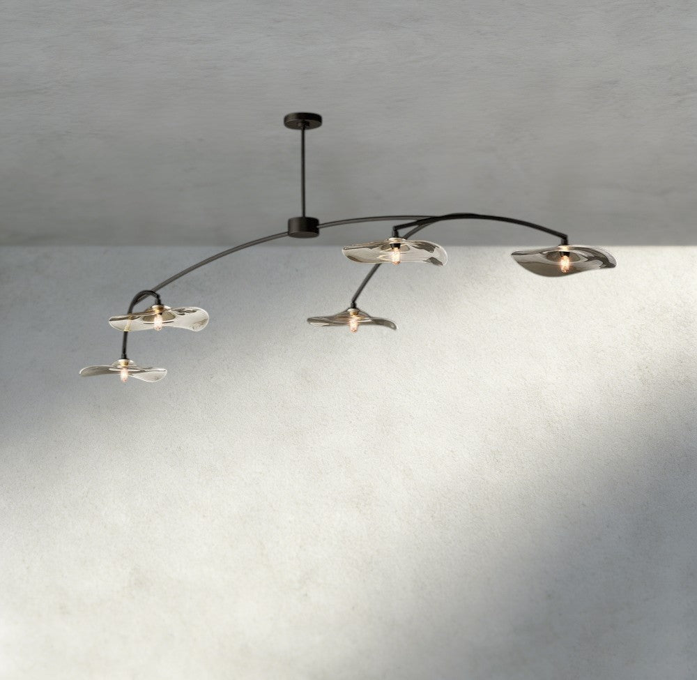 Lily Clear Glass Linear Chandelier-Chandelier-Jecanoli