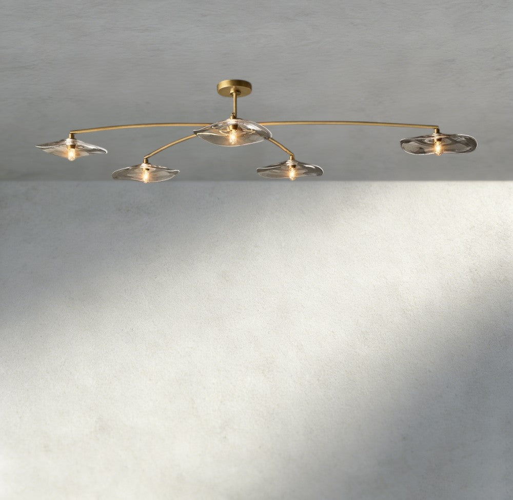 Lily Clear Glass Flushmount-Flushmounts-Jecanoli