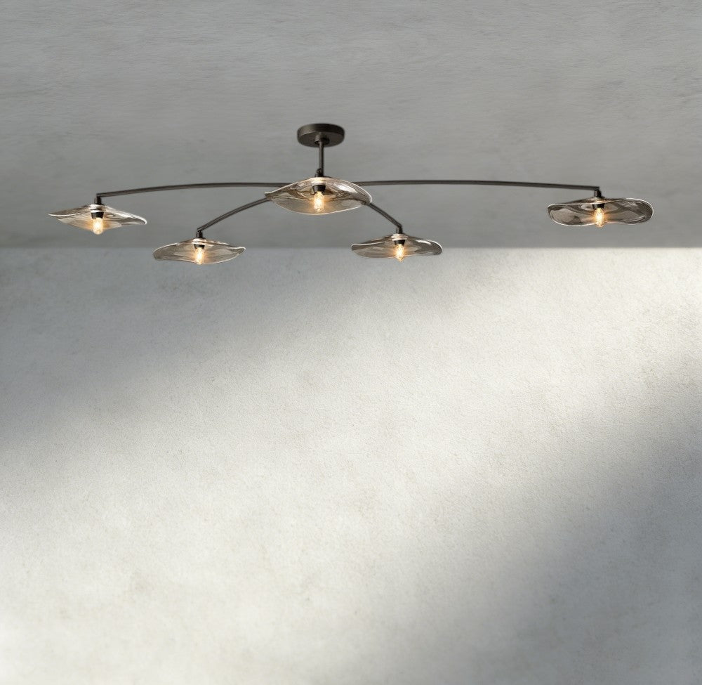 Lily Clear Glass Flushmount-Flushmounts-Jecanoli