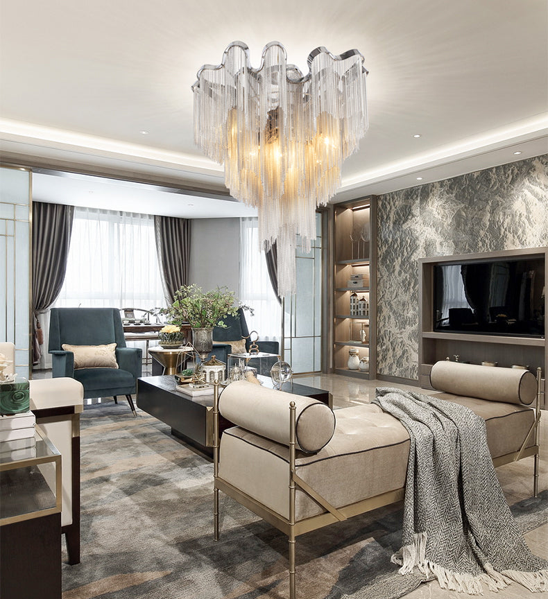 Tassel Aluminum Chain Ceiling Lighting-NORMAL-Jecanoli