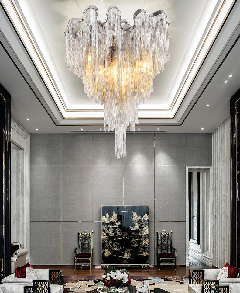 Tassel Aluminum Chain Ceiling Lighting-NORMAL-Jecanoli