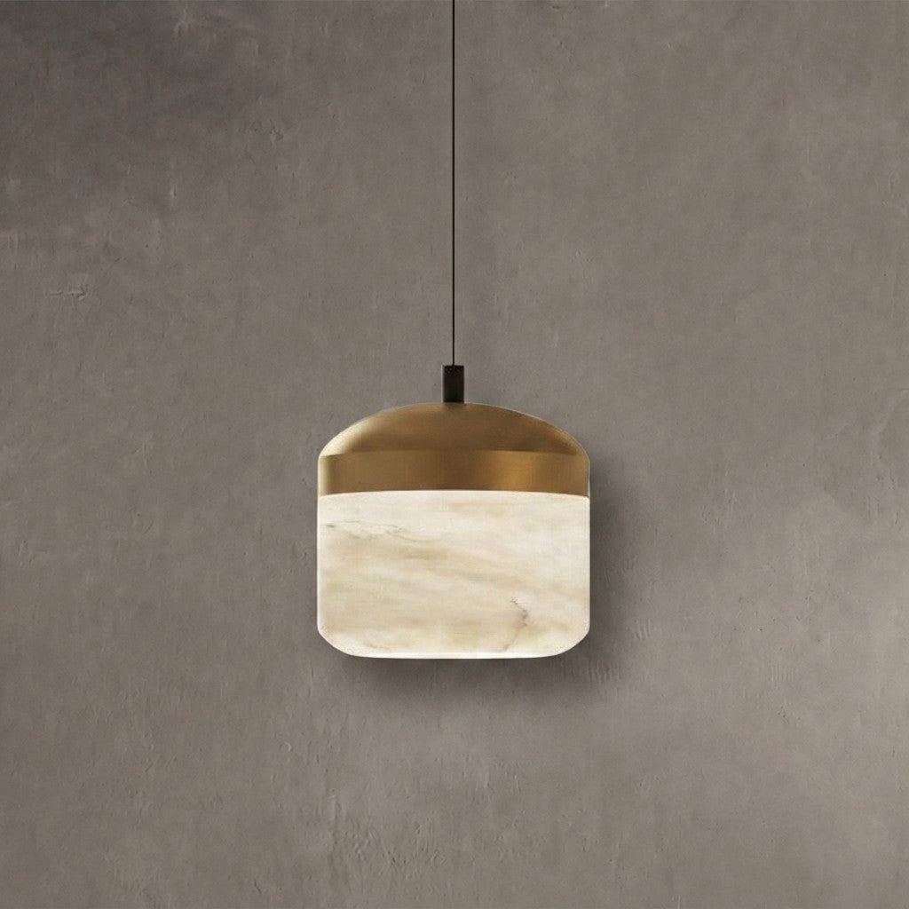 Queena Modern Alabaster Pendant, Kitchen Island Pendant Light