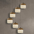 Queena Modern Alabaster Pendant, Kitchen Island Pendant Light