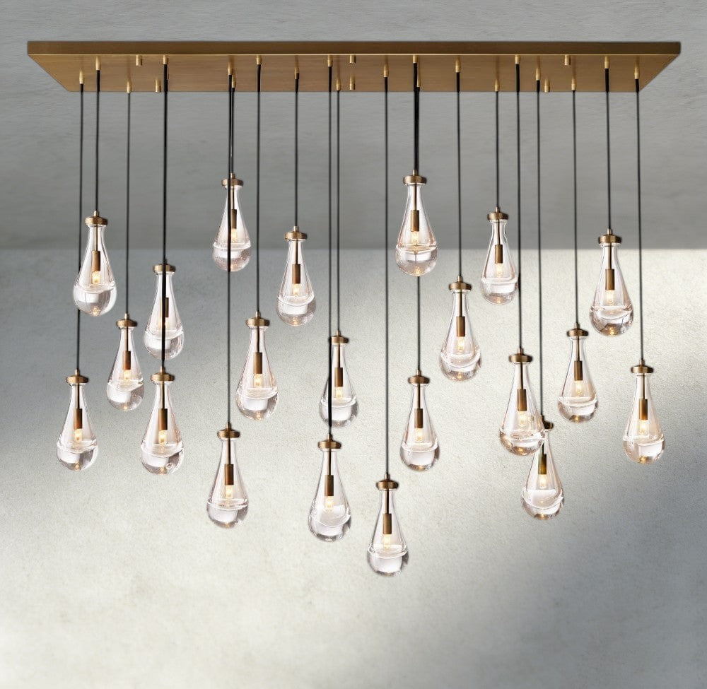 Rain Rectangular Chandelier 54", 72"-Jecanoli