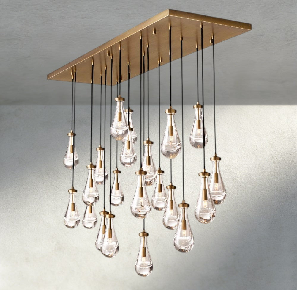 Rain Rectangular Chandelier 54", 72"-Jecanoli