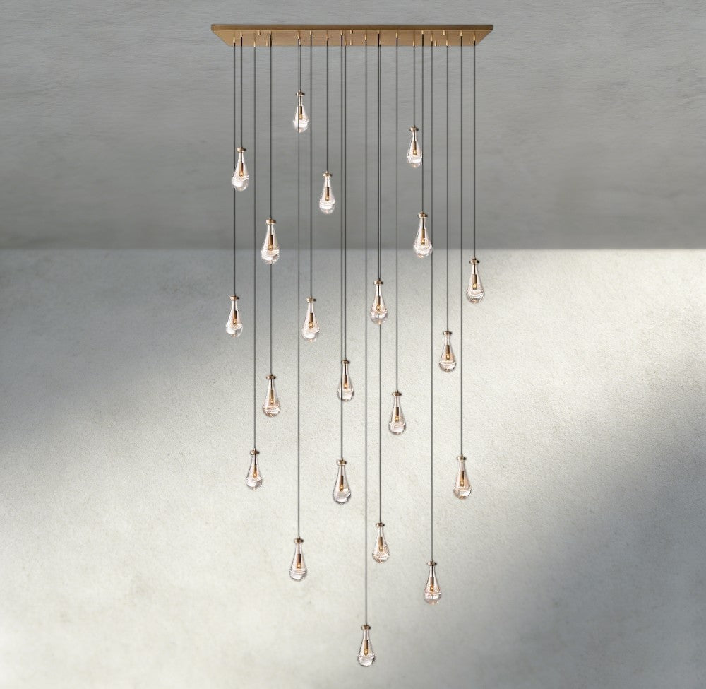 Rain Rectangular Chandelier 54", 72"-Jecanoli