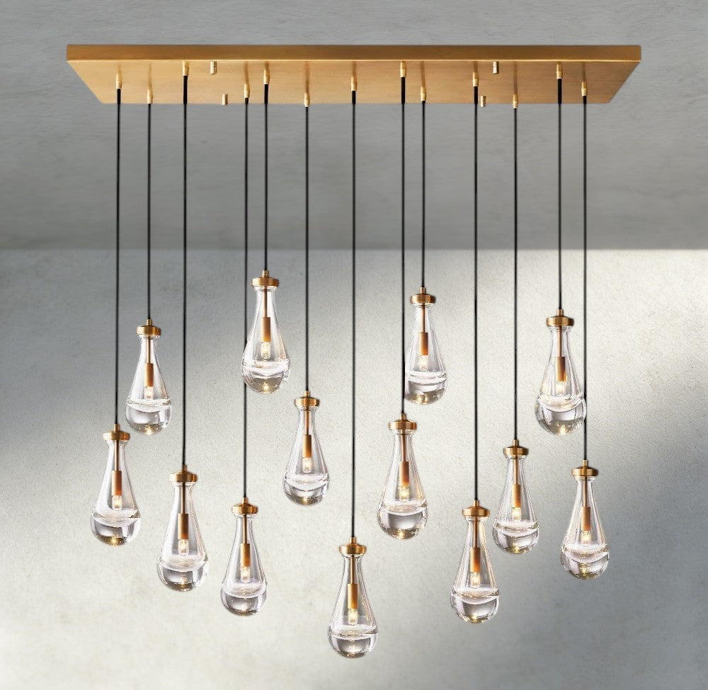 Rain Rectangular Chandelier 54", 72"-Jecanoli