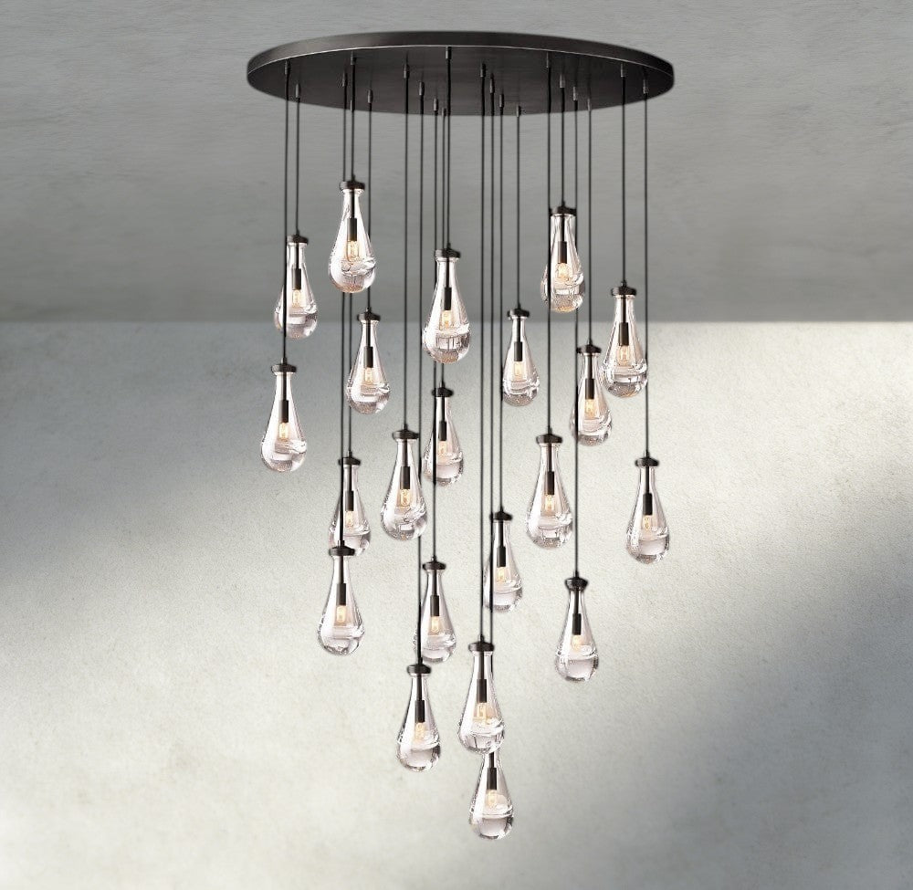 Rain Round Chandelier 18", 36", 47", 60"-Jecanoli