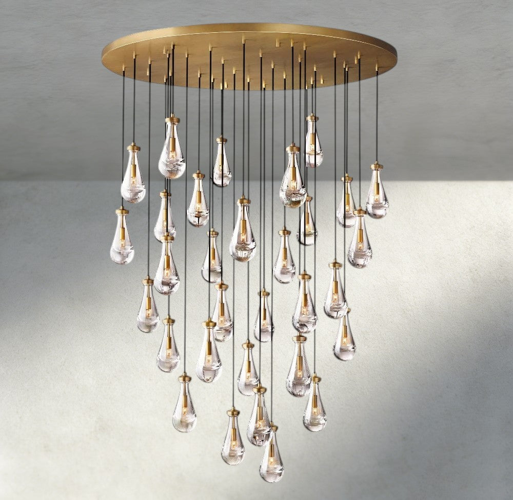 Rain Round Chandelier 18", 36", 47", 60"-Jecanoli