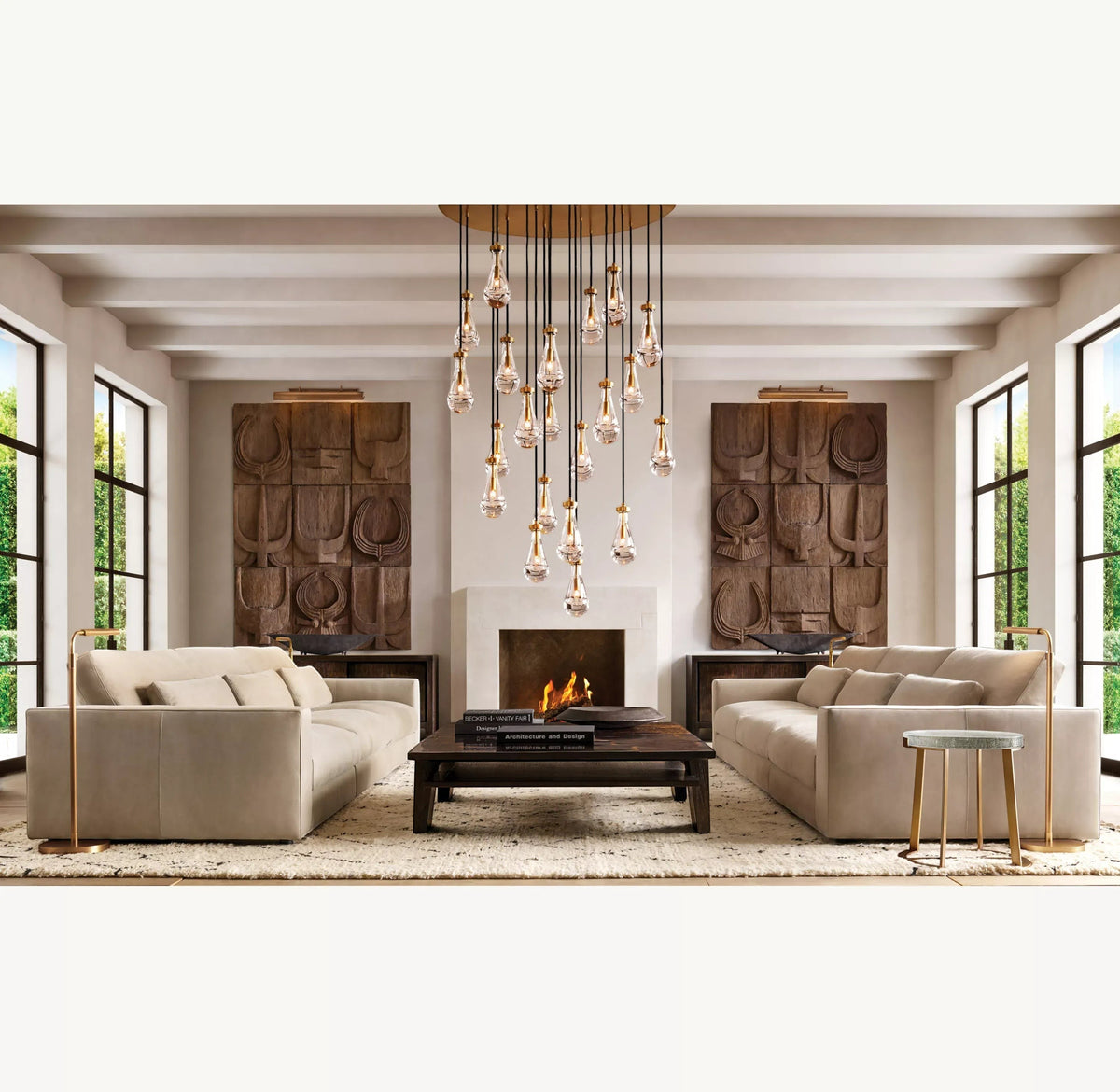 Rain Round Chandelier 18", 36", 47", 60"-Jecanoli