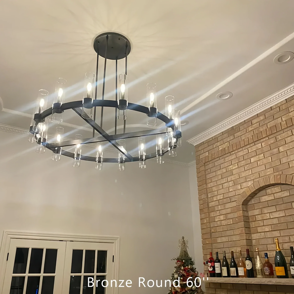 Ravion Glass Round Chandelier