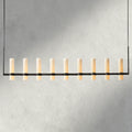 Ravelle Linear Milk Glass Chandelier 59