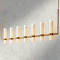 Ravelle Linear Milk Glass Chandelier 59