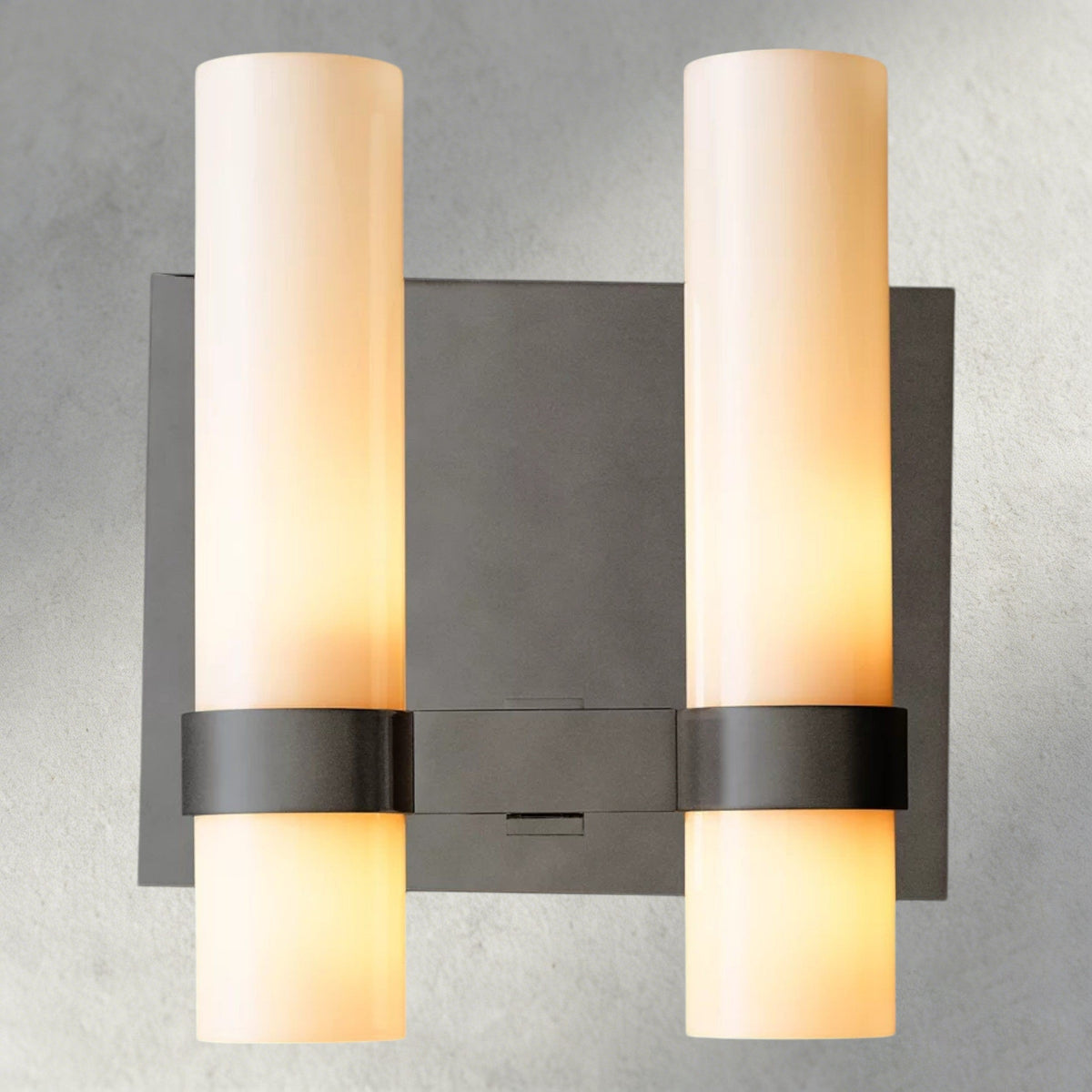 Ravelle Milk Glass Double Sconce-Wall Sconce-Jecanoli