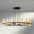 Ravelle Round Milk Glass Chandelier 36