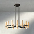 Ravelle Round Milk Glass Chandelier 36