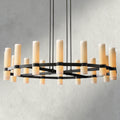 Ravelle Round Milk Glass Chandelier 36