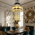 Rayonne Art Deco Chandelier - Ø 35.4″ × H 72″Black & WhiteJecanoli