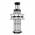 Rayonne Art Deco Chandelier - Ø 35.4″ × H 72″Black & WhiteJecanoli