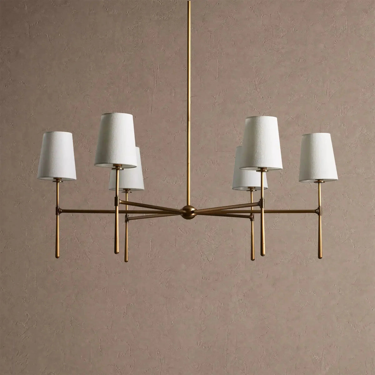 Rhodas Round Chandelier - 5-LightBrassBlushlighting