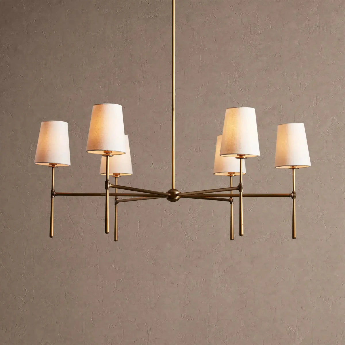 Rhodas Round Chandelier - 5-LightBrassBlushlighting