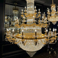 Royal Palace Crown Tiered Crystal Chandelier - CustomWarm LightJecanoli