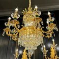 Royal Palace Crown Tiered Crystal Chandelier - CustomWarm LightJecanoli
