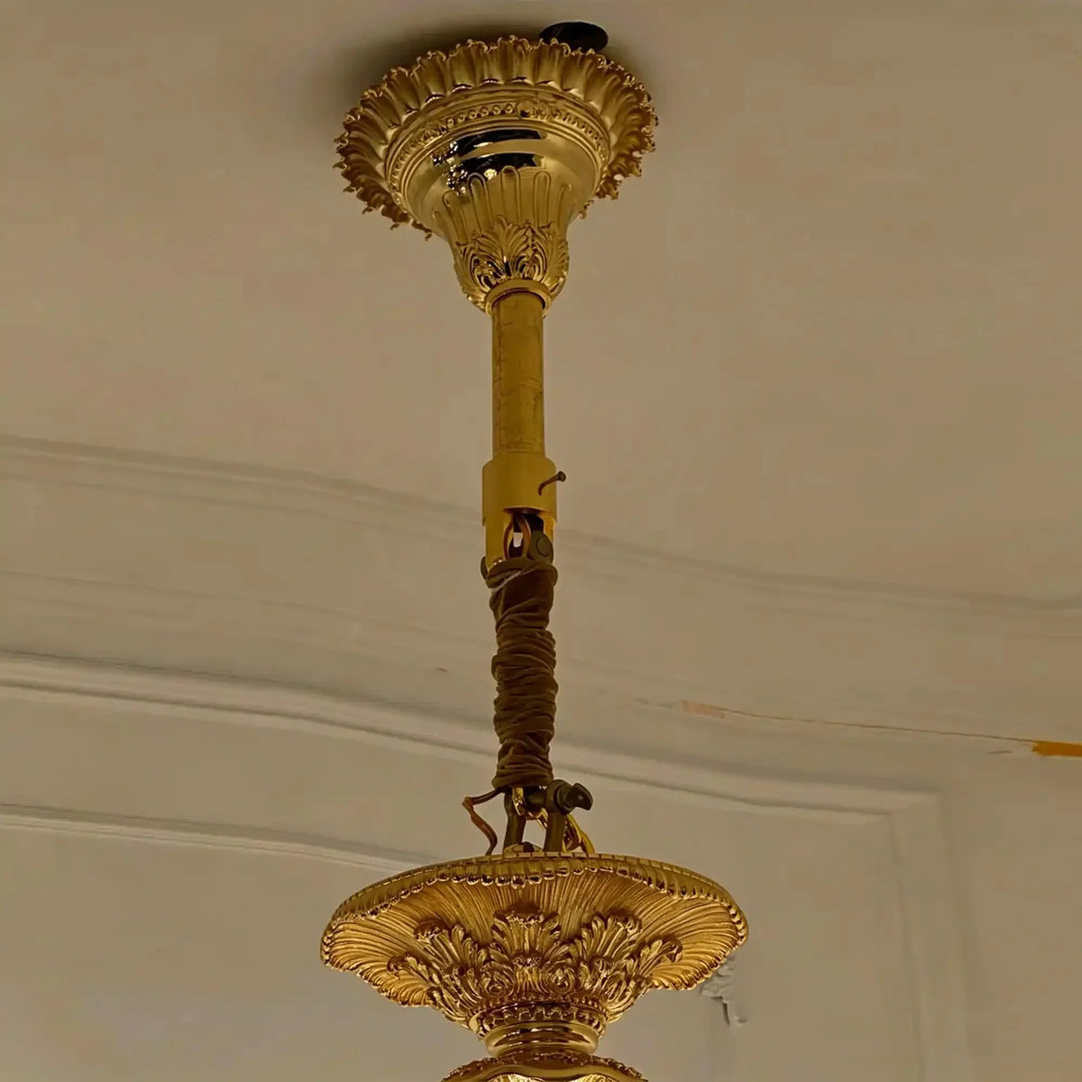 Royal Versailles Malachite Inlay Gilded Brass Candles Chandelier - Style D: D72.1"*H102.4" (D183cm*H260cm)/500kgWarm LightJecanoli