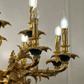 Royal Versailles Malachite Inlay Gilded Brass Candles Chandelier - Style D: D72.1
