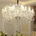 Rustic Antique European Candle Crystal Chandelier Popular Farmhouse Ceiling Light Fixture For Living Room - 6 Lights D25.6