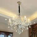 Rustic Antique European Candle Crystal Chandelier Popular Farmhouse Ceiling Light Fixture For Living Room - 24 Lights D47.2