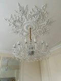 Rustic Antique European Candle Crystal Chandelier Popular Farmhouse Ceiling Light Fixture For Living Room - 15 Lights D36.2