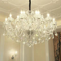 Rustic Antique European Candle Crystal Chandelier Popular Farmhouse Ceiling Light Fixture For Living Room - 24 Lights D47.2