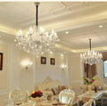 Rustic Antique European Candle Crystal Chandelier Popular Farmhouse Ceiling Light Fixture For Living Room - 10 Lights D35.4
