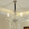 Rustic Antique European Candle Crystal Chandelier Popular Farmhouse Ceiling Light Fixture For Living Room - 3 Lights D20.1