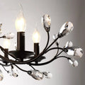 Rustic Wrought Iron Chandeliers 12 Lights - BlackCool Light 6000K - Jecanoli