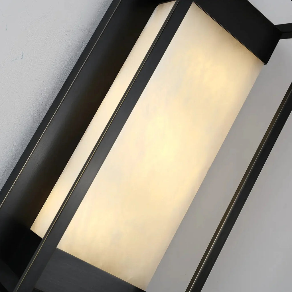 Maurizio Alabaster Square-Shaped Wall Sconces